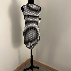 GUESS sleeveless dress, black/white, size S